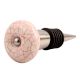 White And Pink Crackle Ceramic Wine Stopper